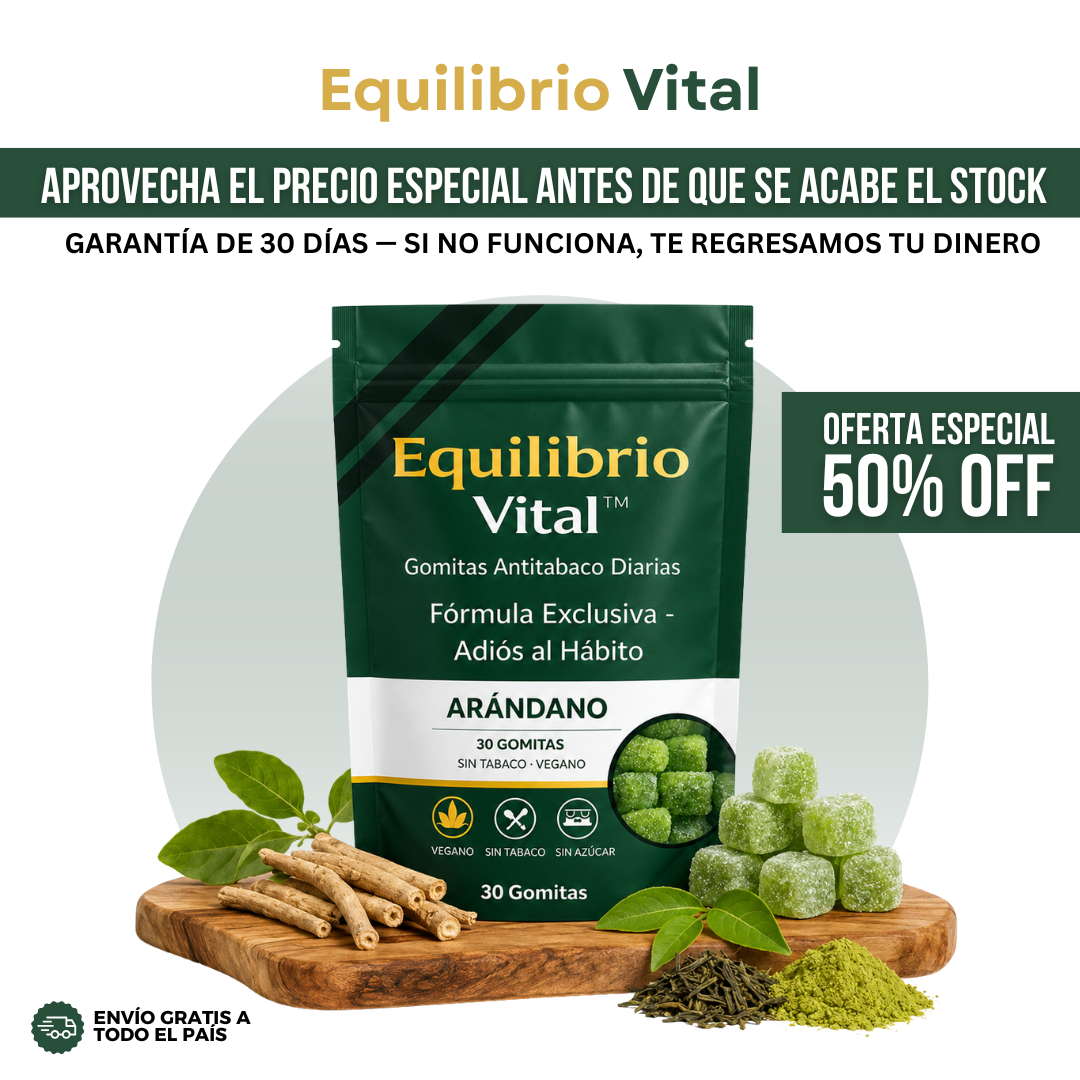 Equilibrio Vital™ Gomitas Anticigarrillo — Deja de Fumar Sin Sufrimiento