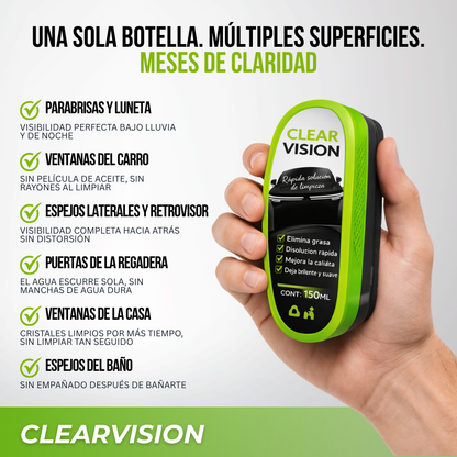 ClearVision™ — Limpiador Impermeable, El Agua Escurre Sola