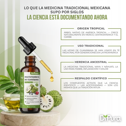 DrPura™ Gotas de Guanábana | Debilita Parásitos Intestinales Hasta Eliminarlos