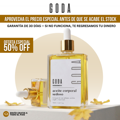 Goda® Aceite de Seda Corporal — Piel Más Firme y Más Suave