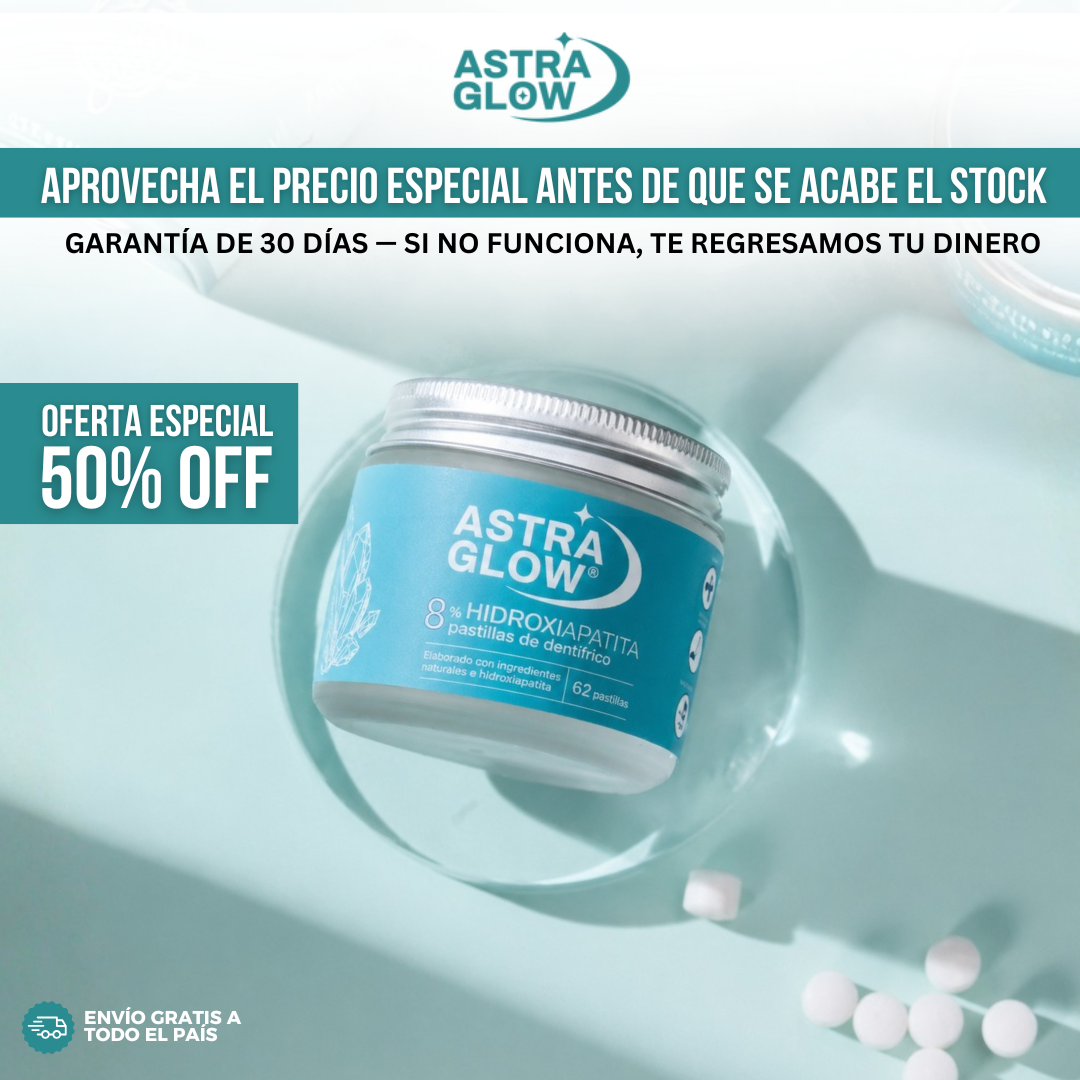 AstraGlow™ Tabletas de Pasta Dental con Hidroxiapatita