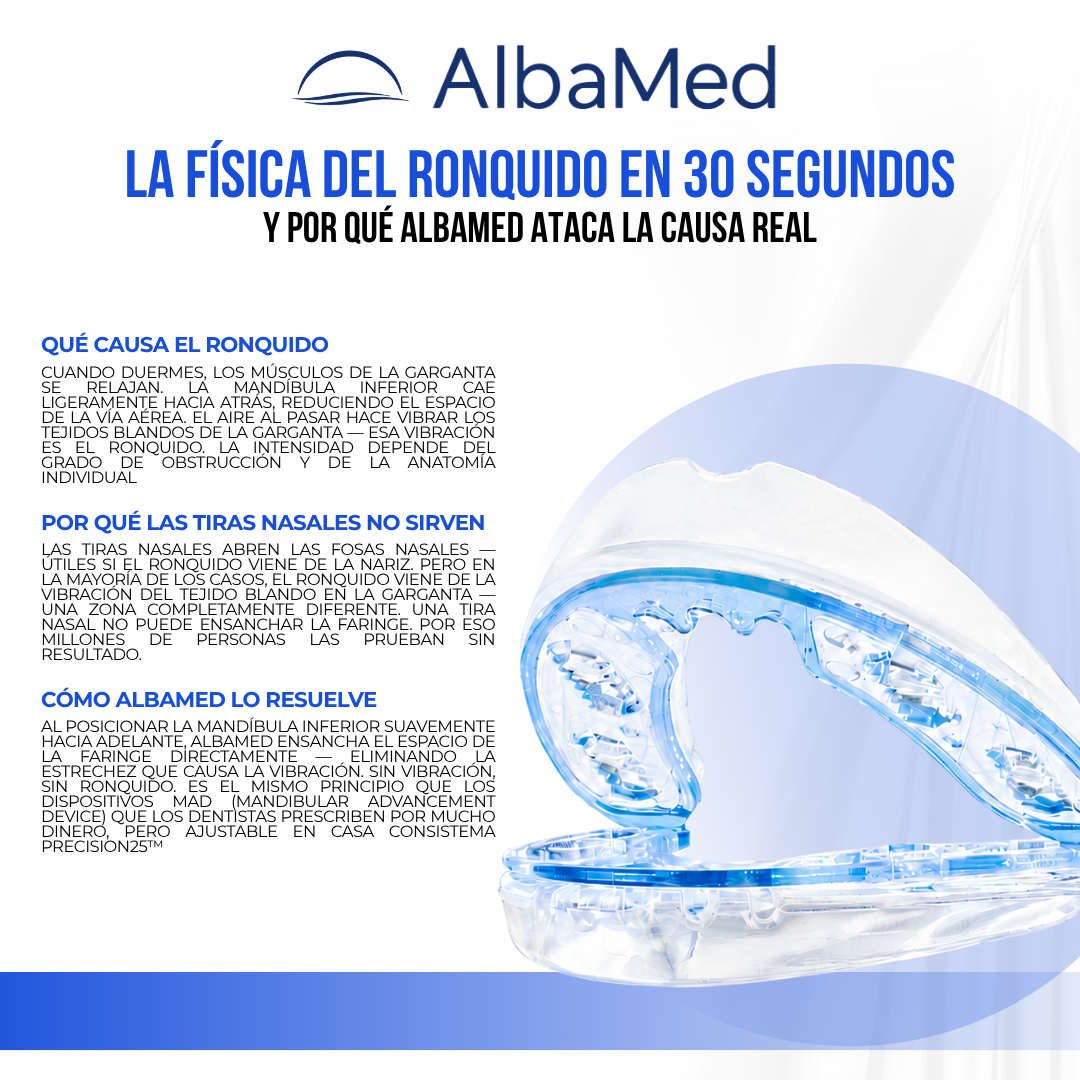 AlbaMed™ — Férula antirronquidos ajustable