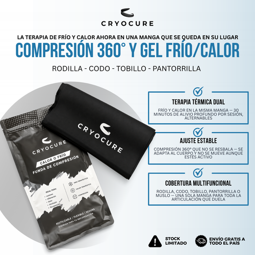 Cryocure™ ThermaFlex Pro | Manga de Compresión Frío y Calor, La Terapia que Usa el Fisioterapeuta
