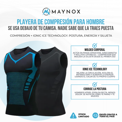 Maynox VitaBoost™ — Playera de Compresión para Hombre