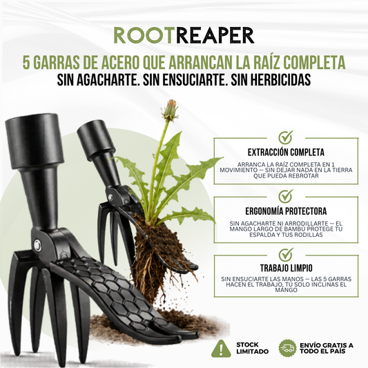 RootReaper™ — Arrancamalezas de Raíz de 5 Puntas