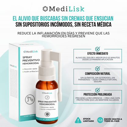 MediLisk™ Hemorrhoids Spray — Alivio en Minutos. Curación en Días