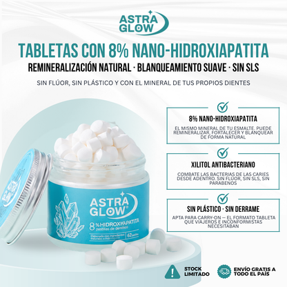 AstraGlow™ Tabletas de Pasta Dental con Hidroxiapatita