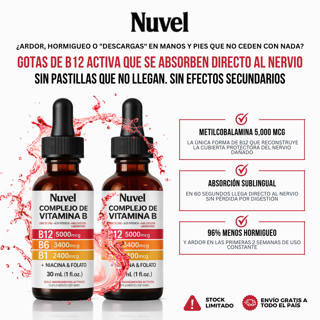 Nuvel® Complejo de Vitamina B — Alivia el Ardor, Hormigueo y Entumecimiento