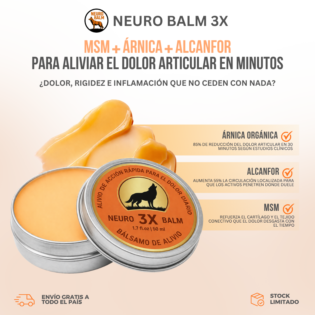 NeuroBalm 3X™ — Alivia el Dolor Articular en Minutos
