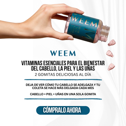 WEEM® Gomitas de Vitaminas para Cabello, Piel y Uñas