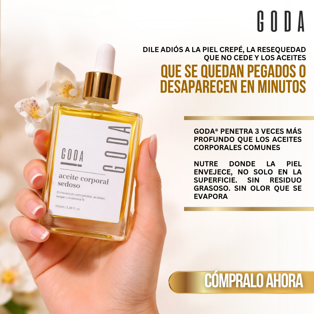 Goda® Aceite de Seda Corporal — Piel Más Firme y Más Suave