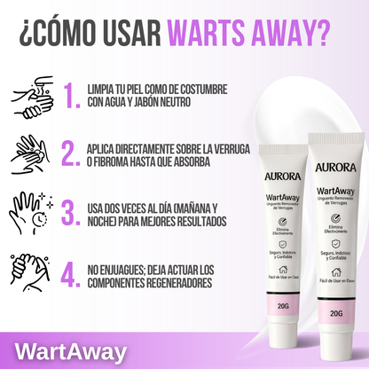 Wart Away™ Crema Eliminadora de Verrugas y Fibromas