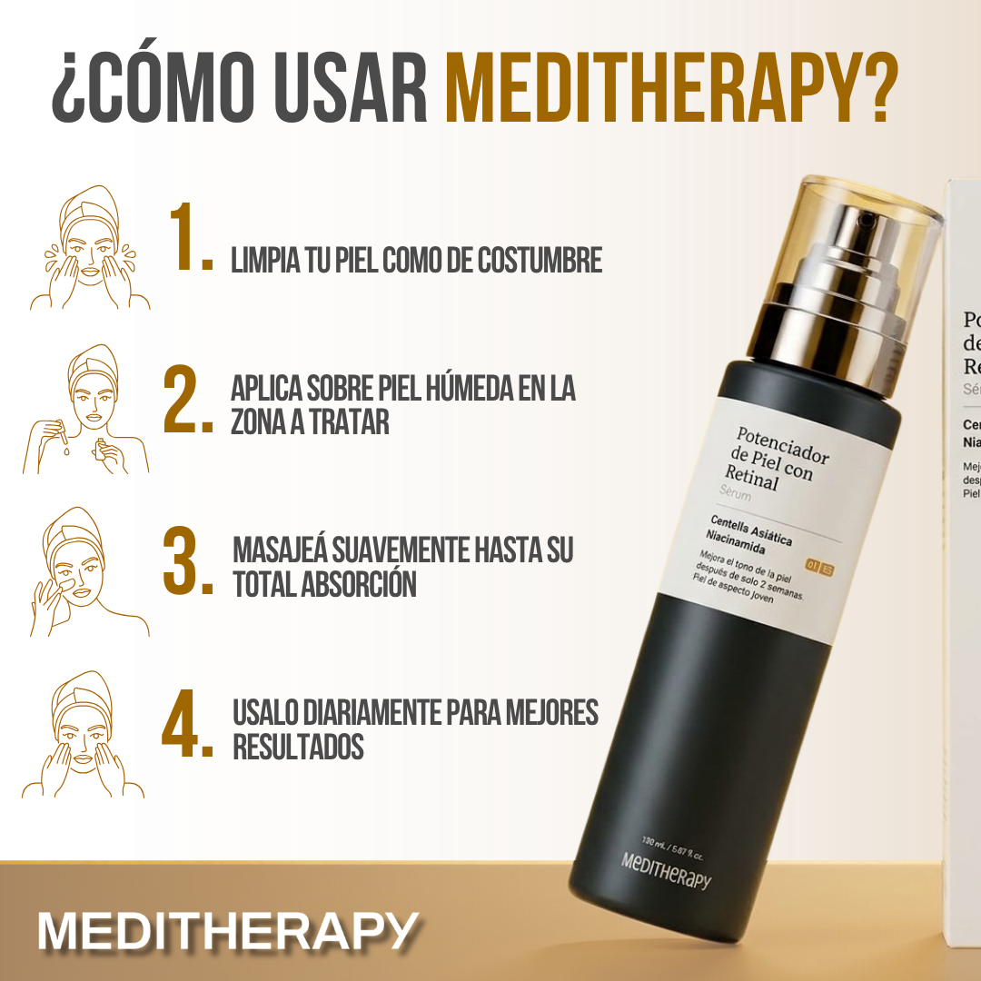 Meditherapy™ Suero Potenciador de Piel con Retinal | Tecnología Coreana
