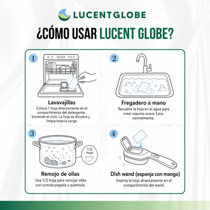 Lucent Globe™ Hojas de Detergente para Trastes
