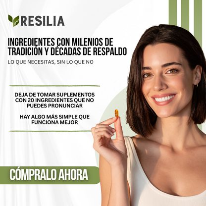 Resilia® Cápsulas de Aceite de Orégano + Aceite de Semilla Negra | Desinflama y Revitaliza