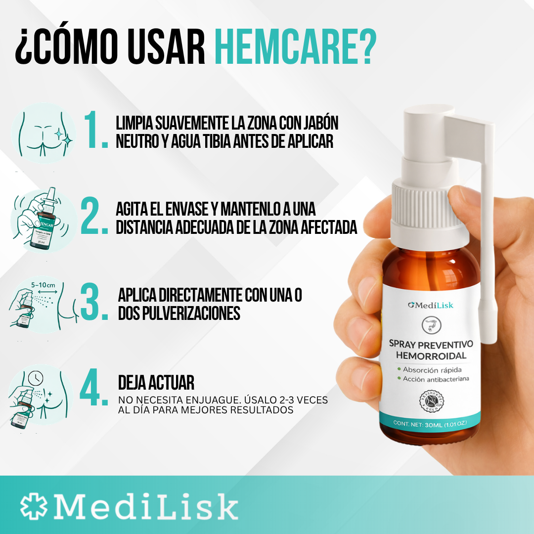 MediLisk™ Hemorrhoids Spray — Alivio en Minutos. Curación en Días