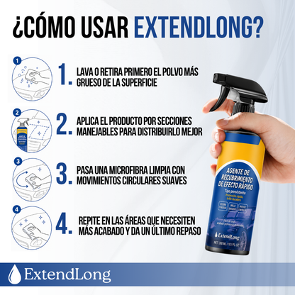 ExtendLong™ Coating Cerámico para Auto — Brillo, Protección y Lavado sin Agua