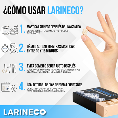 Larineco™ Chicle para Salud Dental | Refresca. Remineraliza, Fortalece y Protege con Cada Masticada.