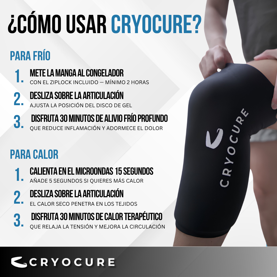 Cryocure™ ThermaFlex Pro | Manga de Compresión Frío y Calor, La Terapia que Usa el Fisioterapeuta