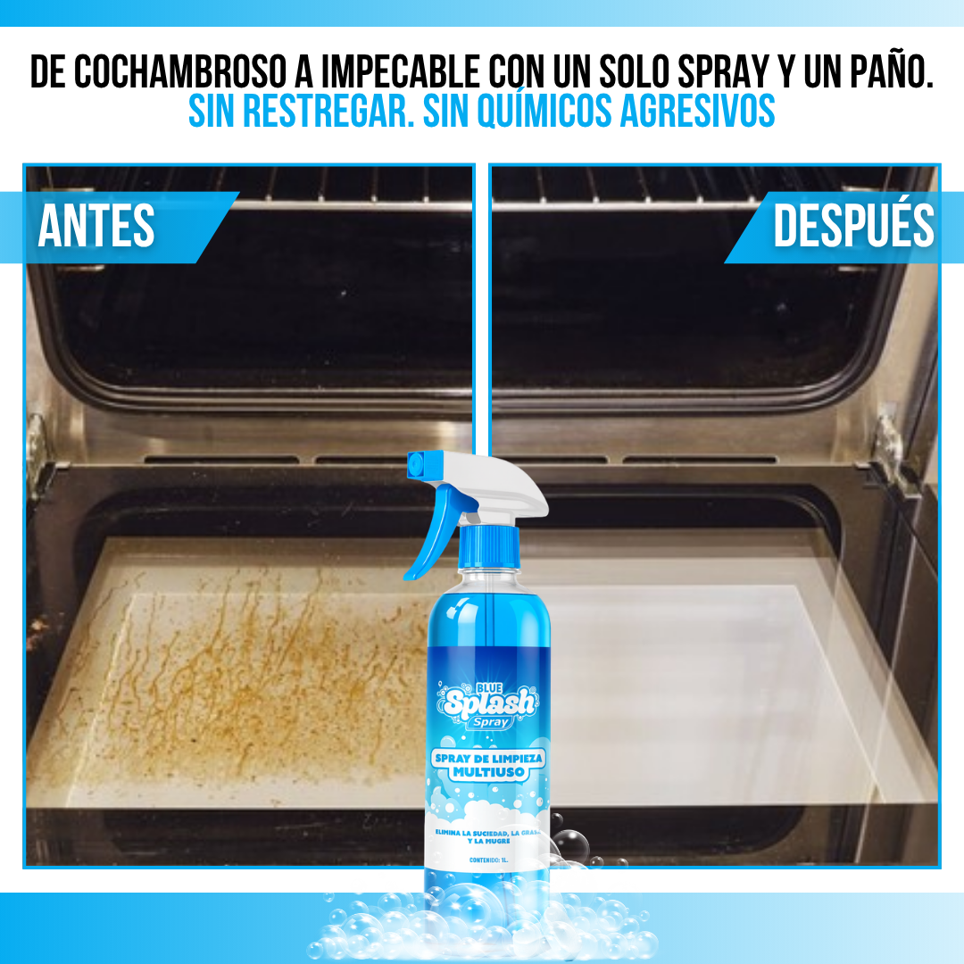 Blue Splash™ — Un Solo Spray para Toda la Casa. Sin Químicos, Sin Restregar