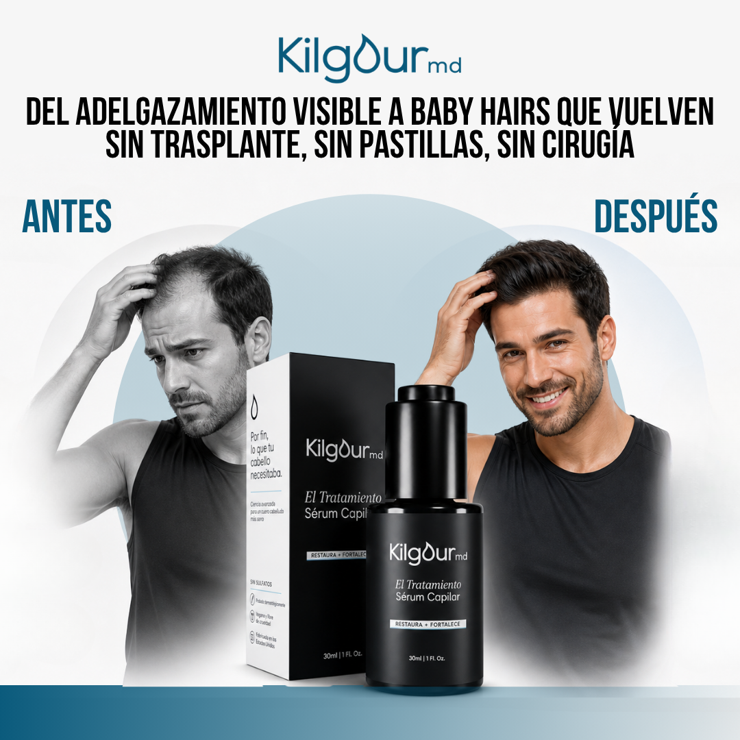 KilgourMD™ | Sérum Capilar para el Adelgazamiento del Cabello
