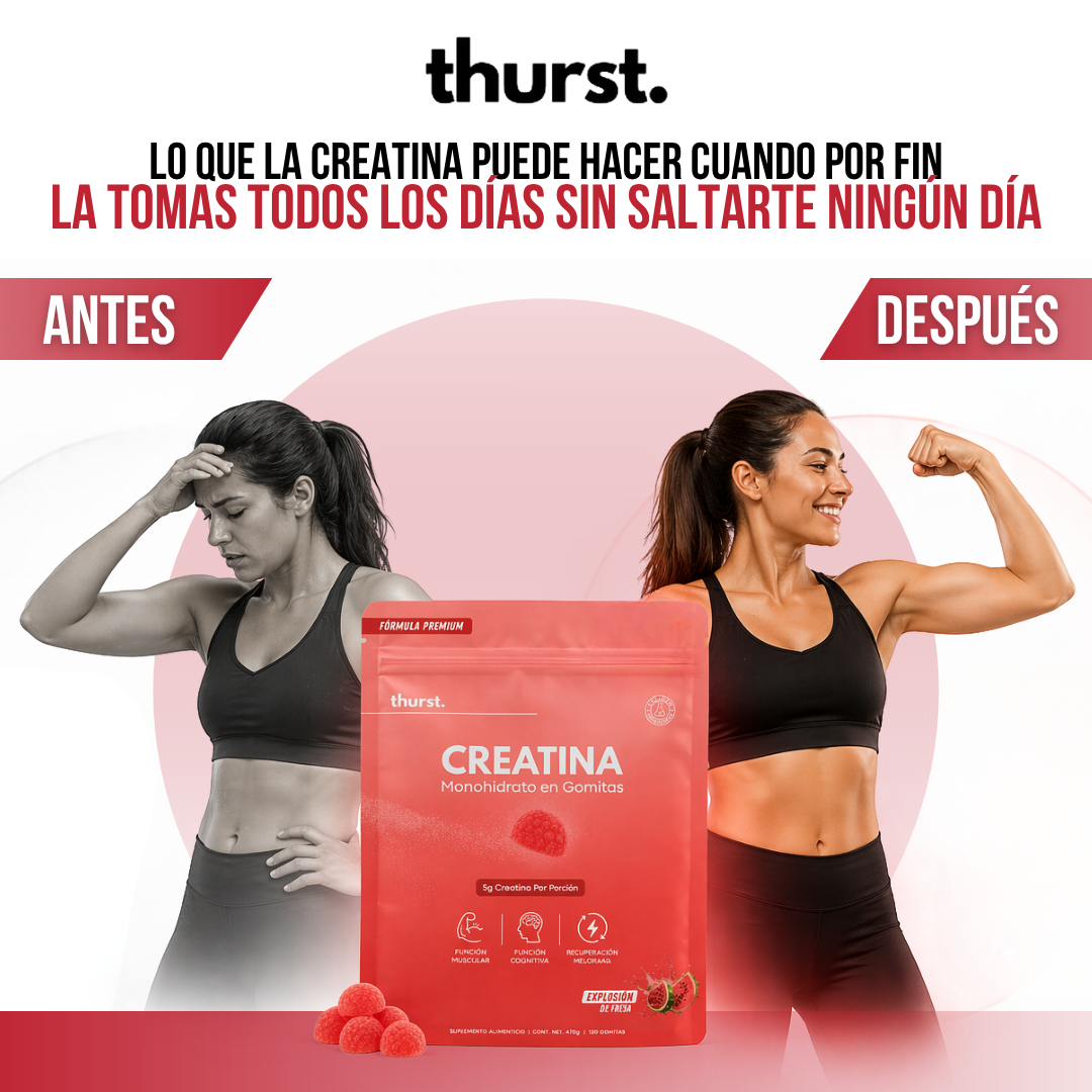 Thurst™ Gomitas de Creatina — 5g Verificados por Eurofins.