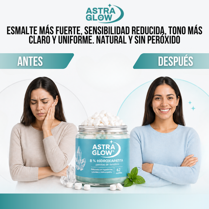 AstraGlow™ Tabletas de Pasta Dental con Hidroxiapatita