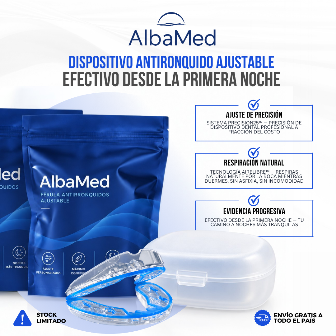 AlbaMed™ — Férula antirronquidos ajustable