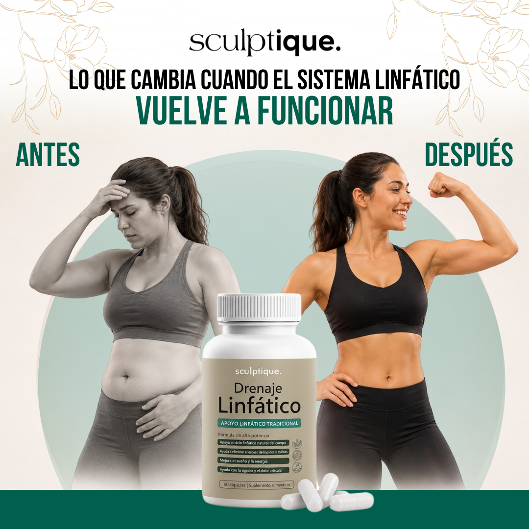 Sculptique™ Cápsulas de Drenaje Linfático | La Hinchazón, la Celulitis y la Fatiga No Son la Edad.