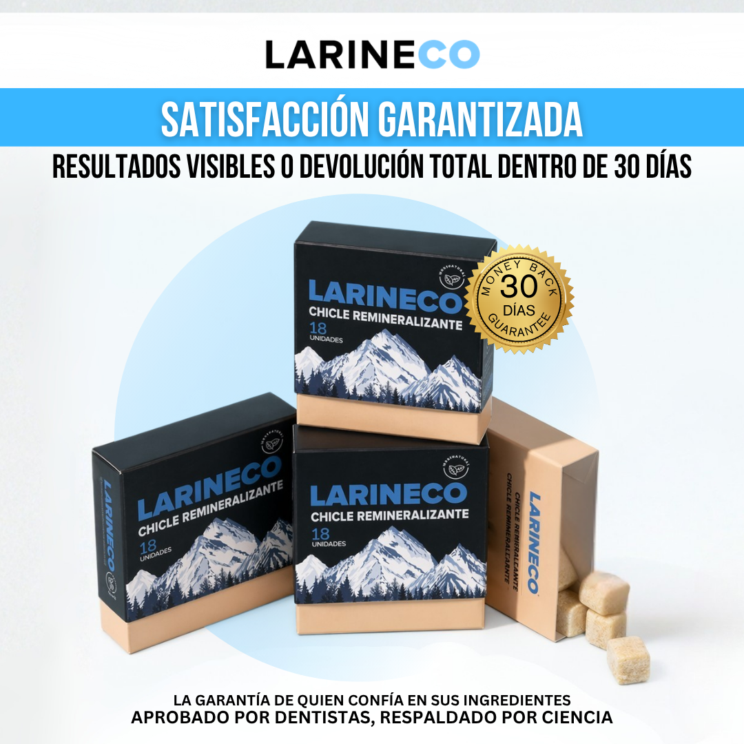 Larineco™ Chicle para Salud Dental | Refresca. Remineraliza, Fortalece y Protege con Cada Masticada.