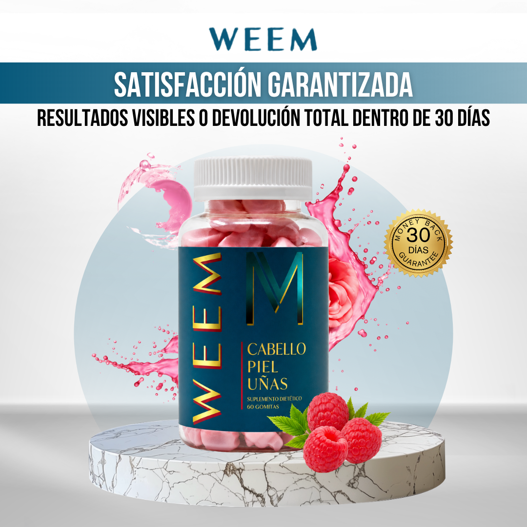 WEEM® Gomitas de Vitaminas para Cabello, Piel y Uñas