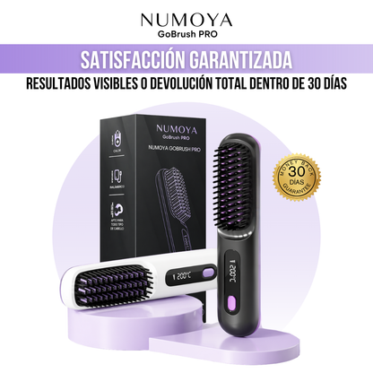 Numoya™ GoBrush PRO — Cepillo Alisador Portátil Inalámbrico