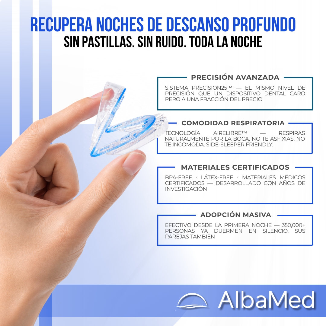AlbaMed™ — Férula antirronquidos ajustable