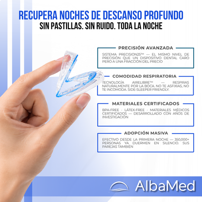 AlbaMed™ — Férula antirronquidos ajustable