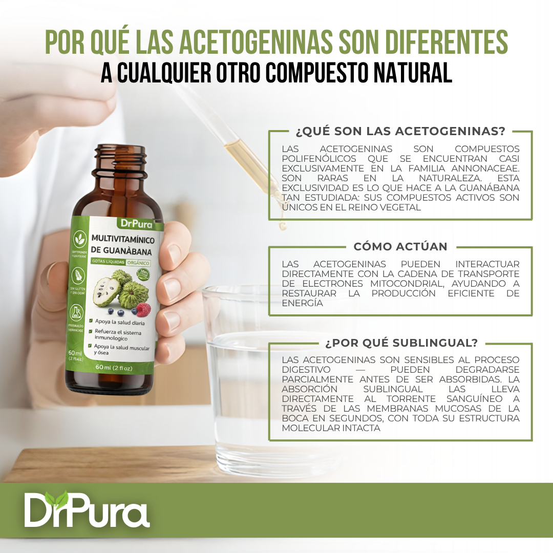 DrPura™ Gotas de Guanábana | Debilita Parásitos Intestinales Hasta Eliminarlos