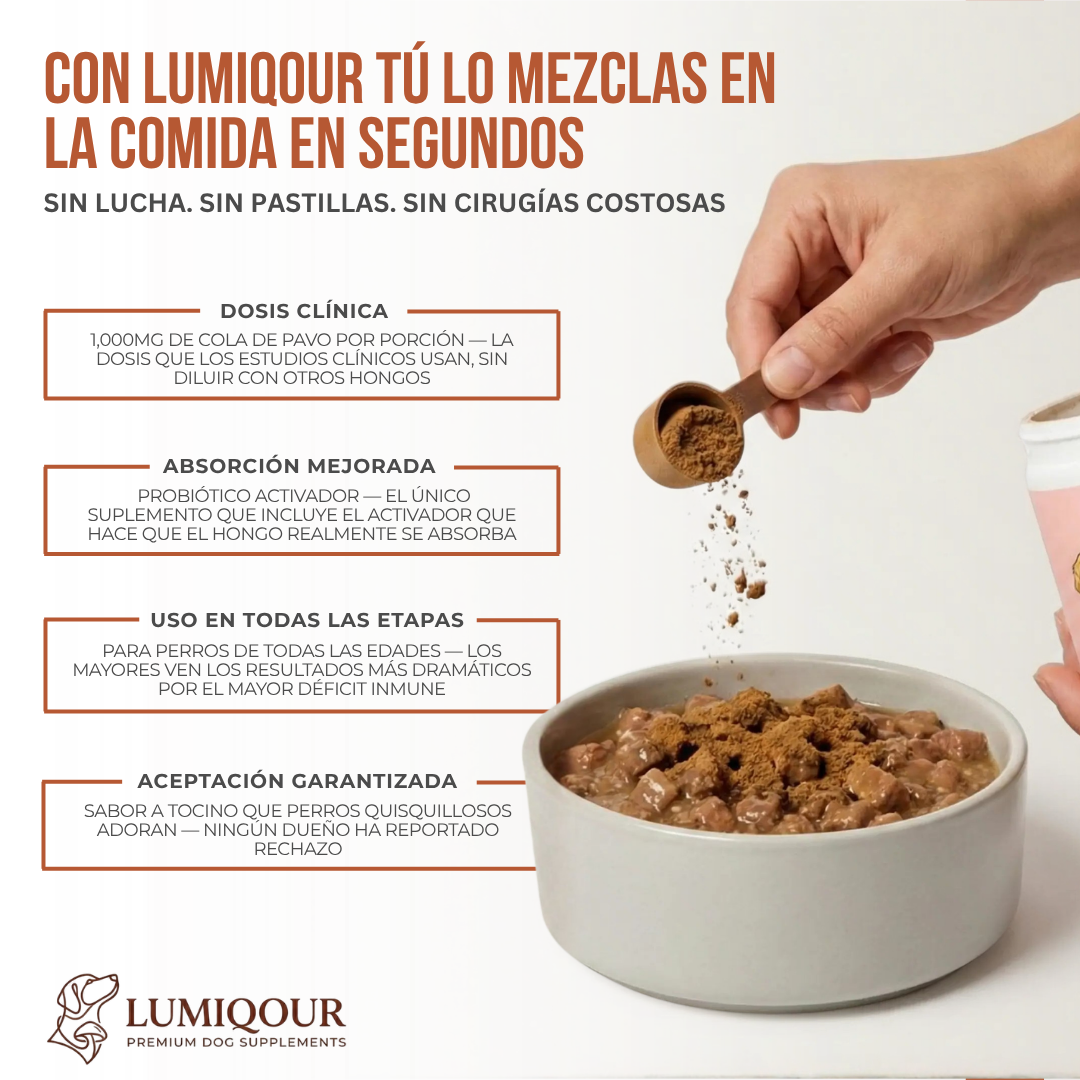 Lumiqour™ Turkey Tail+ Suplemento Probiótico para Perros