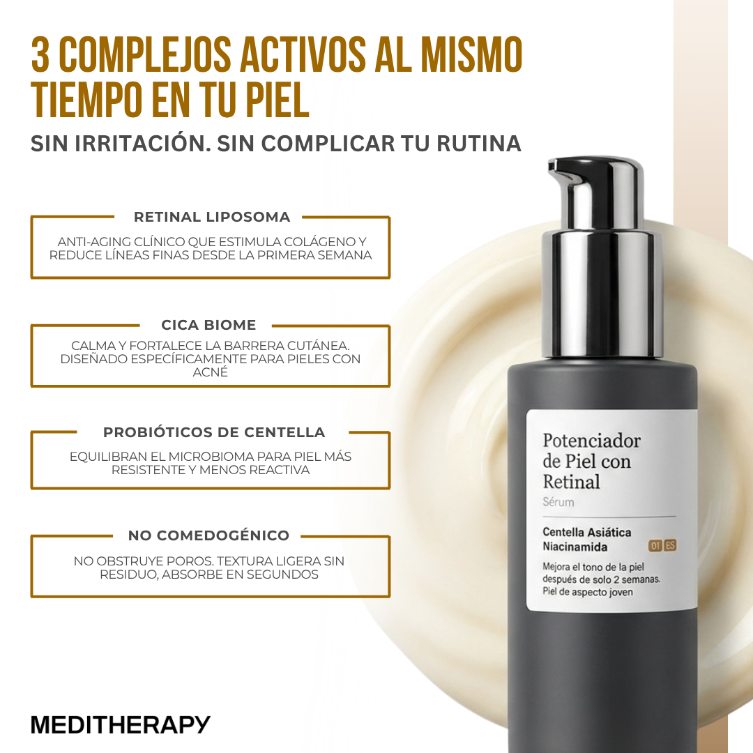 Meditherapy™ Suero Potenciador de Piel con Retinal | Tecnología Coreana