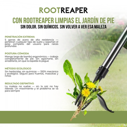 RootReaper™ — Arrancamalezas de Raíz de 5 Puntas