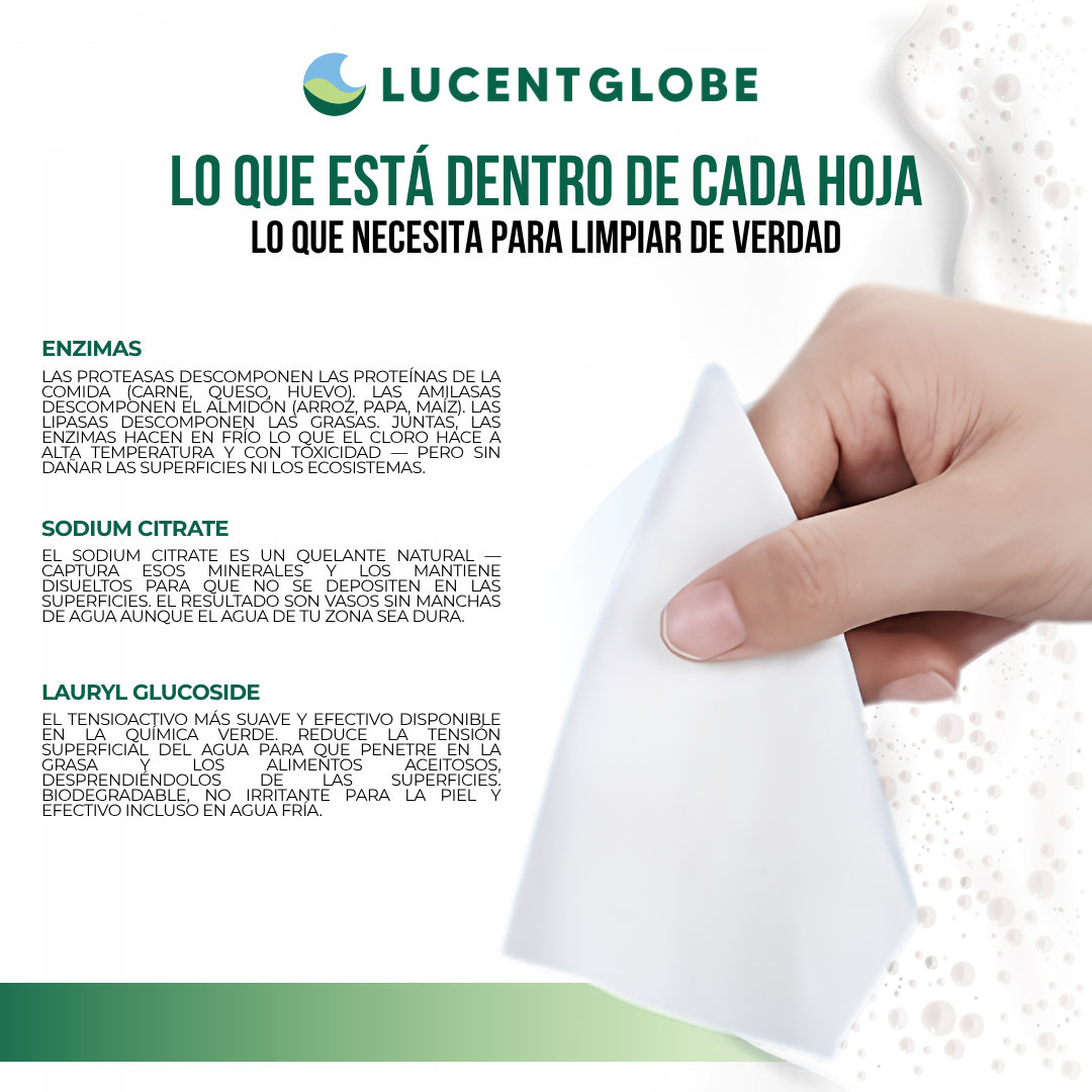 Lucent Globe™ Hojas de Detergente para Trastes