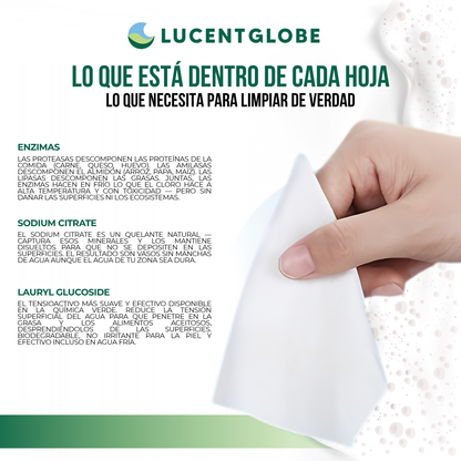 Lucent Globe™ Hojas de Detergente para Trastes