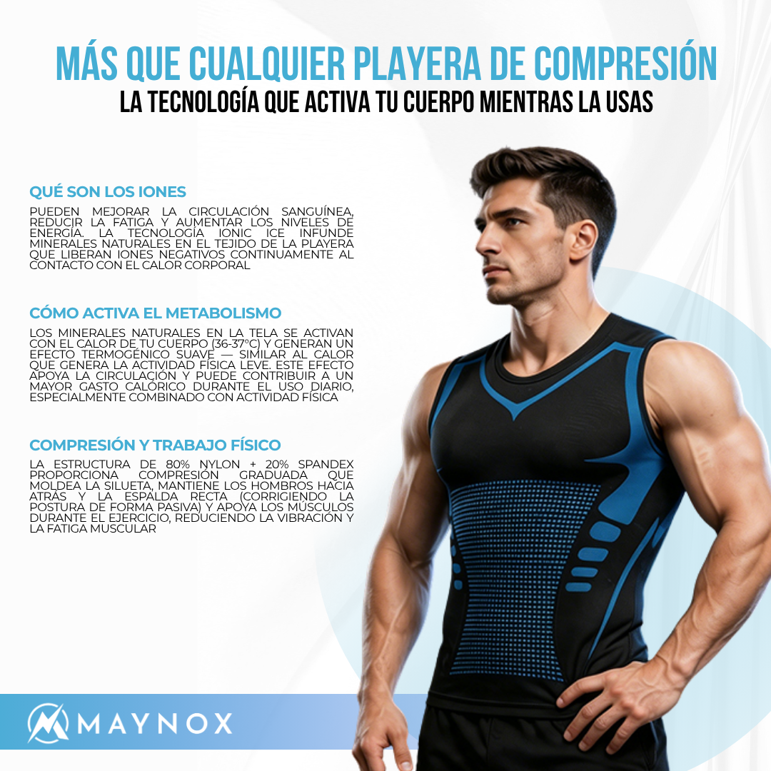 Maynox VitaBoost™ — Playera de Compresión para Hombre