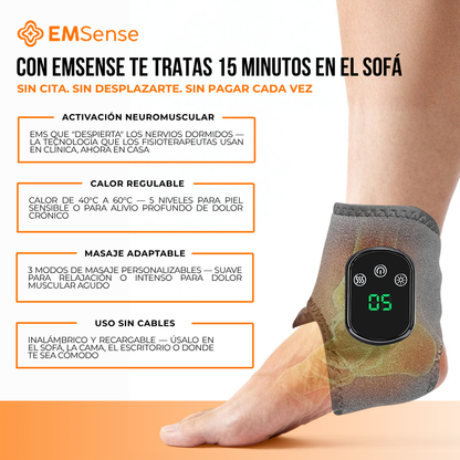 EMSense™ Masajeador de Pies Triple Terapia — EMS + Masaje + Calor.