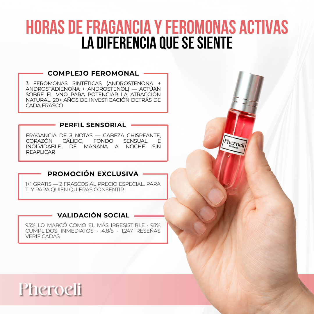 Pheroeli™ Perfume con Feromonas | El Perfume que Hace que se Queden Pensando en Ti.