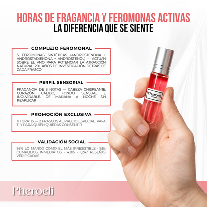 Pheroeli™ Perfume con Feromonas | El Perfume que Hace que se Queden Pensando en Ti.