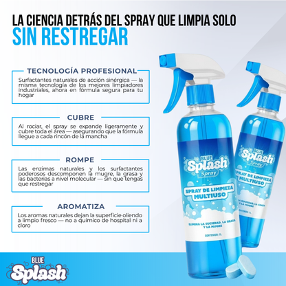 Blue Splash™ — Un Solo Spray para Toda la Casa. Sin Químicos, Sin Restregar