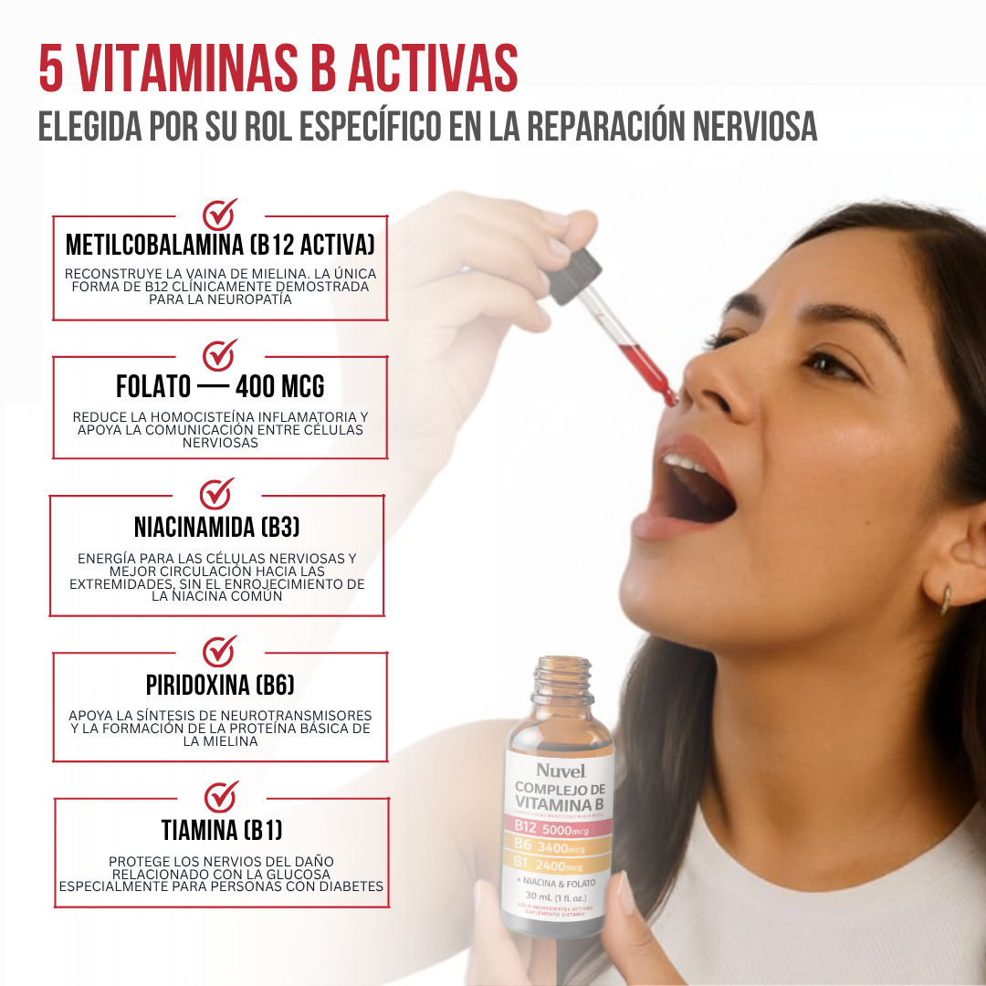 Nuvel® Complejo de Vitamina B — Alivia el Ardor, Hormigueo y Entumecimiento